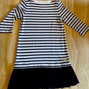 KATE SPADE Black & White Striped Dress Size Small